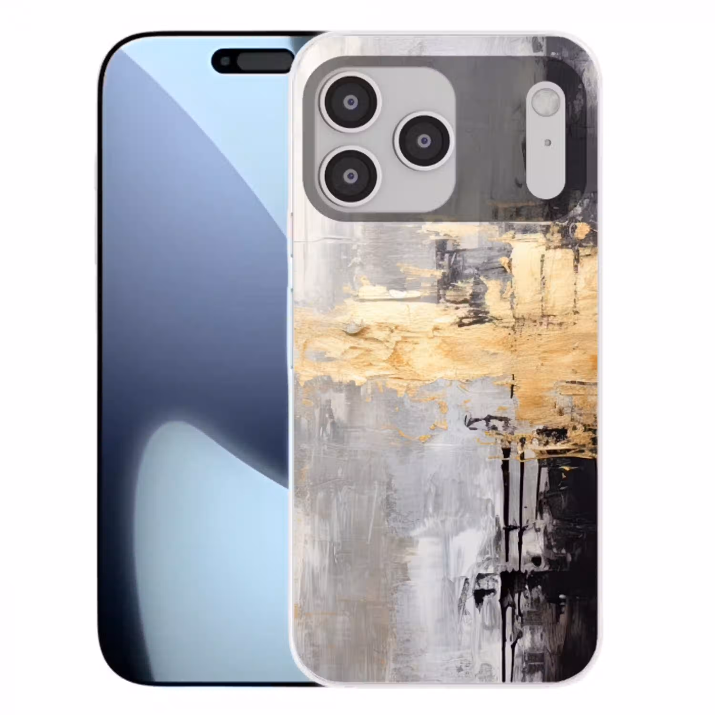 Goud - Luxe - Acryl - Kunst Telefoonhoesje iPhone 17 Pro Max klein -3d
