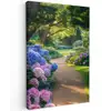 Hortensia- Park - Pad Tuinposter op houten frame 2 cm dik klein -3d