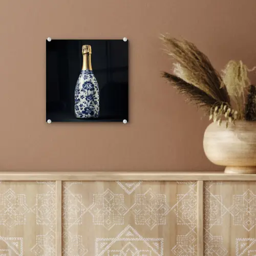 Champagne - Bloemen - Goud - Chique plexiglas 5mm klein -sfeer5