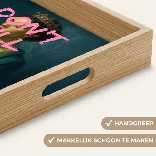 Vrouw - Portret - Kroon Dienblad Rechthoek middel -USP_HandgreepNL