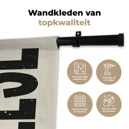 Kaas - Decoratie - Beige - Cheese Wandkleed katoen klein -sfeer2