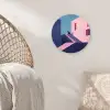 Kat - Trap - Gebouwen - Schaduwcontrasten Wandcirkel kunststof plaat 5mm dik klein -sfeer5
