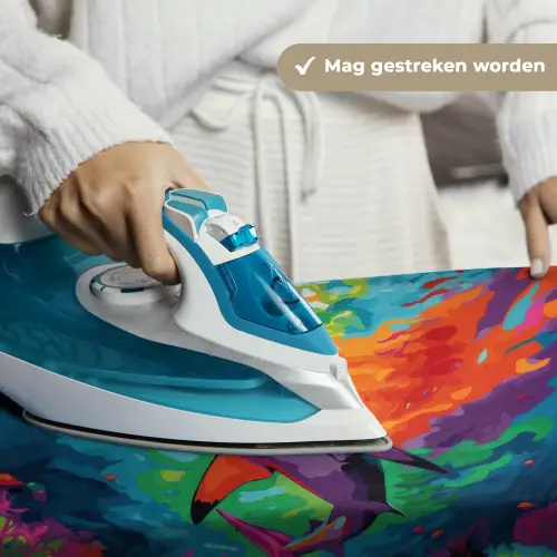 Haai - Koraalrif - Abstract - Kleurrijk Wandkleed katoen klein -sfeer9