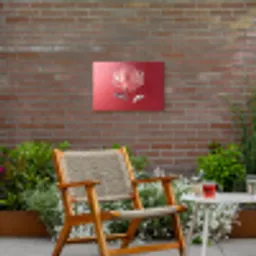 Sierlijk - Bloem - Roze - Glazen Tuinposter op houten frame 2 cm dik klein -sfeer3