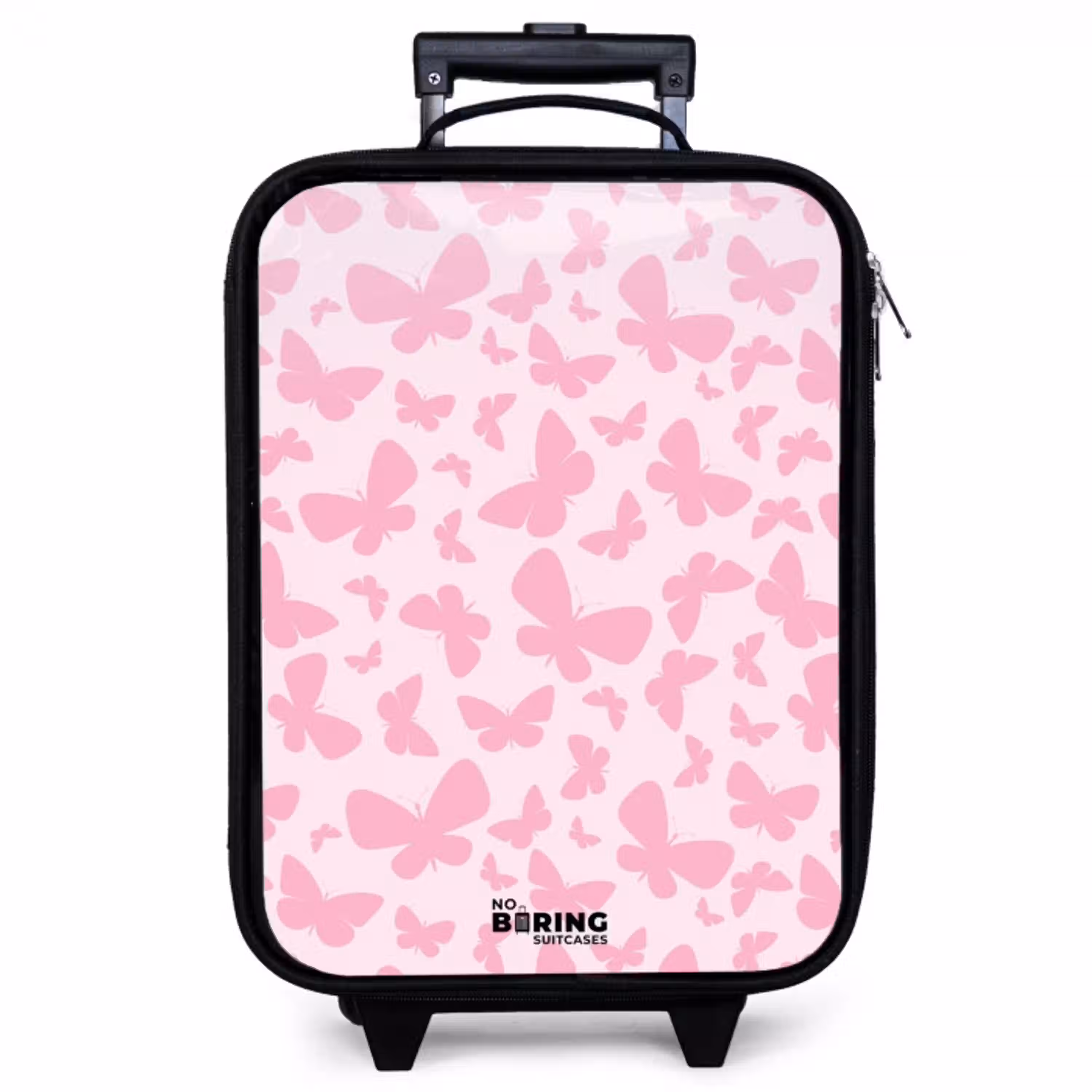 Roze vlinders Kinderkoffer - Zwart klein -zzz_website3d