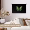 Vlinder - Groen - Diepte Wandkleed katoen klein -sfeer1
