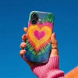 Hart - Tie Dye - Kleurrijk Toughcase MagSafe Apple iPhone 17 klein -Sfeer1V
