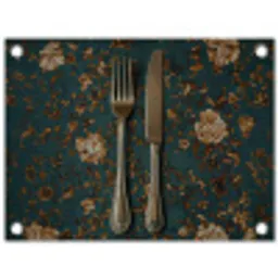 Bloemen - Goud - Bestek tuinposter los doek klein -3d