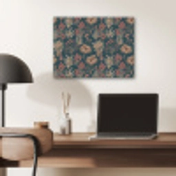 Botanisch - Patroon - Blauw PET vilt klein 837 -sfeer5