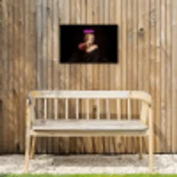 Quote - Neon - vrouw Tuinposter op houten frame 2 cm dik klein -sfeer4