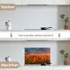 Zonsondergang - Klaprozen - Rood - Bloemen - Veld - Natuur keuken achterwand spatscherm klein -voor_na_DE