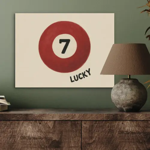 Cirkel - Zeven - Lucky - Rood PET vilt klein -sfeer2