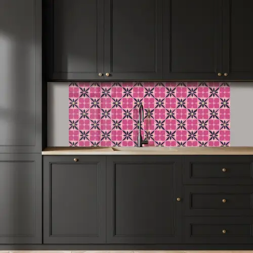 Patroon - Bloemmotief - Meerkleurig keuken achterwand 2 middel 871 -sfeer1