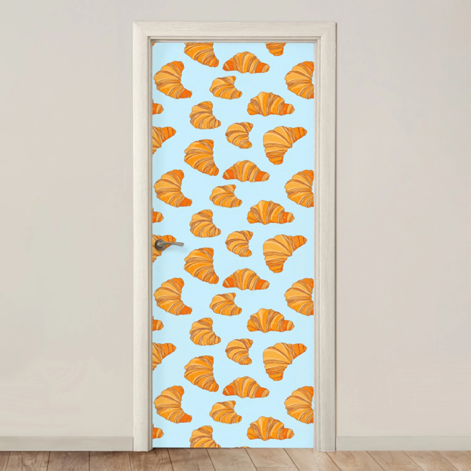 Croissant - Speels - Blauw deurposter klein 289 -3d_beige