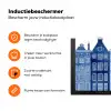 Aquarel - Grachtenpanden - Delfts - Blauw Inductie beschermer vinyl 3mm klein -zzzzzzz-td-ups