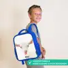 Geit die z'n Tong Uitsteekt Kinderrugzak - Blauw middel -sfeer3_NL