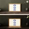 Schelpen - Blauw - Patroon Light Box met kabel (Tafellamp) klein -sfeer3