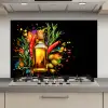 Olijfolie - Graffiti - Peper - Olijven - Modern keuken achterwand spatscherm klein -3d_website