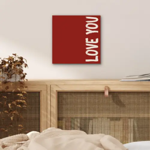 Schuin - Loveyou - Rood aluminium wit klein -sfeer3