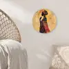 Vrouw - Silhouet - Patronen - Sierlijk Wandcirkel plexiglas klein -sfeer5
