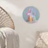 Dier - Ballon - Pasteltinten - Glanzend Akoestische PET Vilt - Rond klein -sfeer4