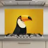 Toekan - Minimalistisch - Snavel - Oranje keuken achterwand spatscherm klein -3d_website