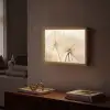 Bloemen - Beige - Natuur Light Box met batterij (Wandlamp) middel -sfeer1