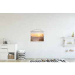 Zonsondergang - Duinen - Zee textielposter latten blank klein -kinderkamer