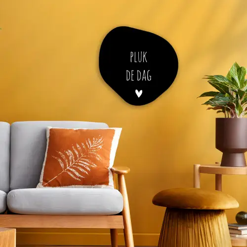 Carpe diem - Spreuken - Pluk de dag - Quotes Wandcirkel Organisch Forex 3mm klein -sfeer4