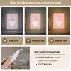 Eenhoorn - Bloemen - Roze Light Box met kabel klein -USP_lichtkleurNL
