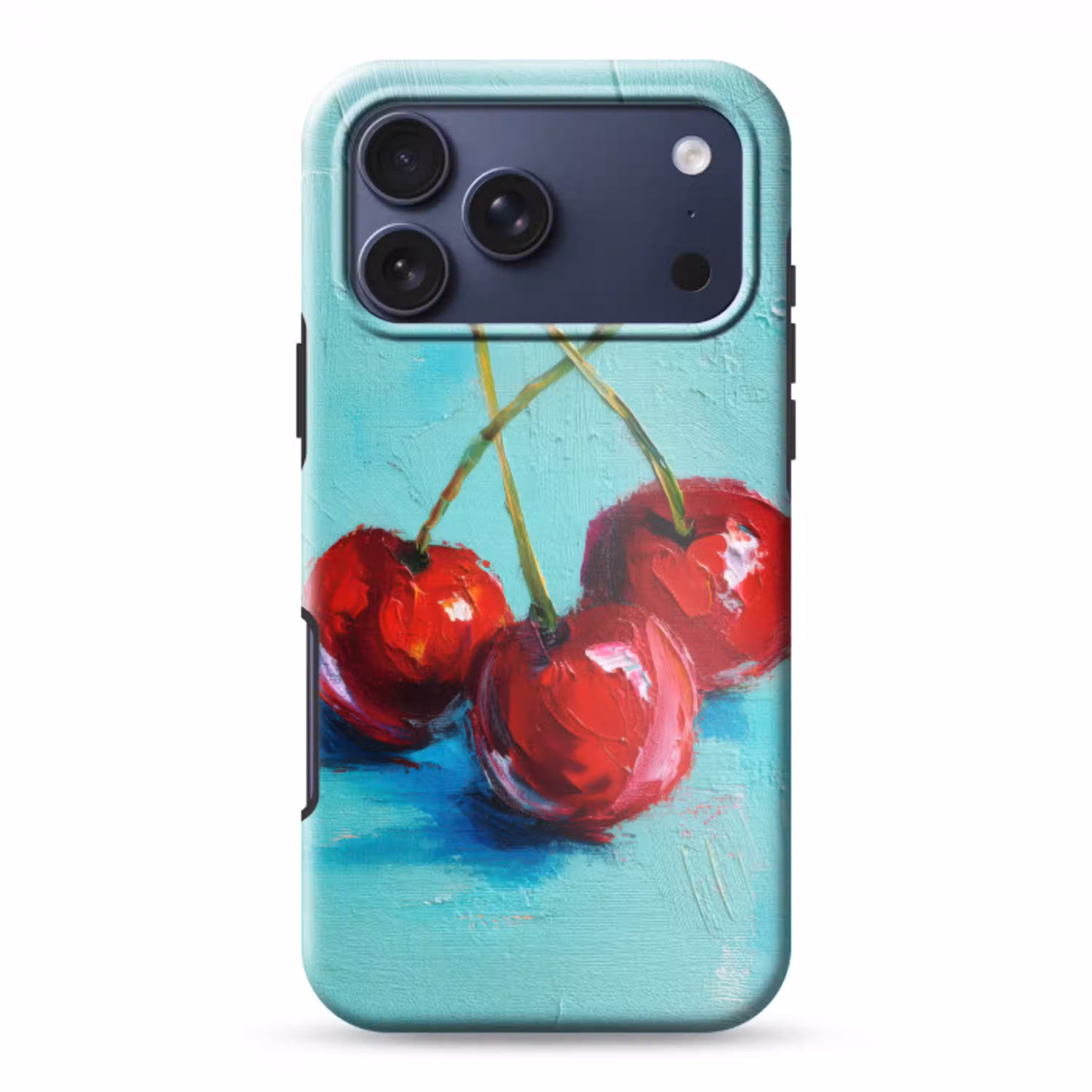 Kersen - Rood - Drie - Geverfd Toughcase MagSafe Apple iPhone 17 Pro Max klein -3d
