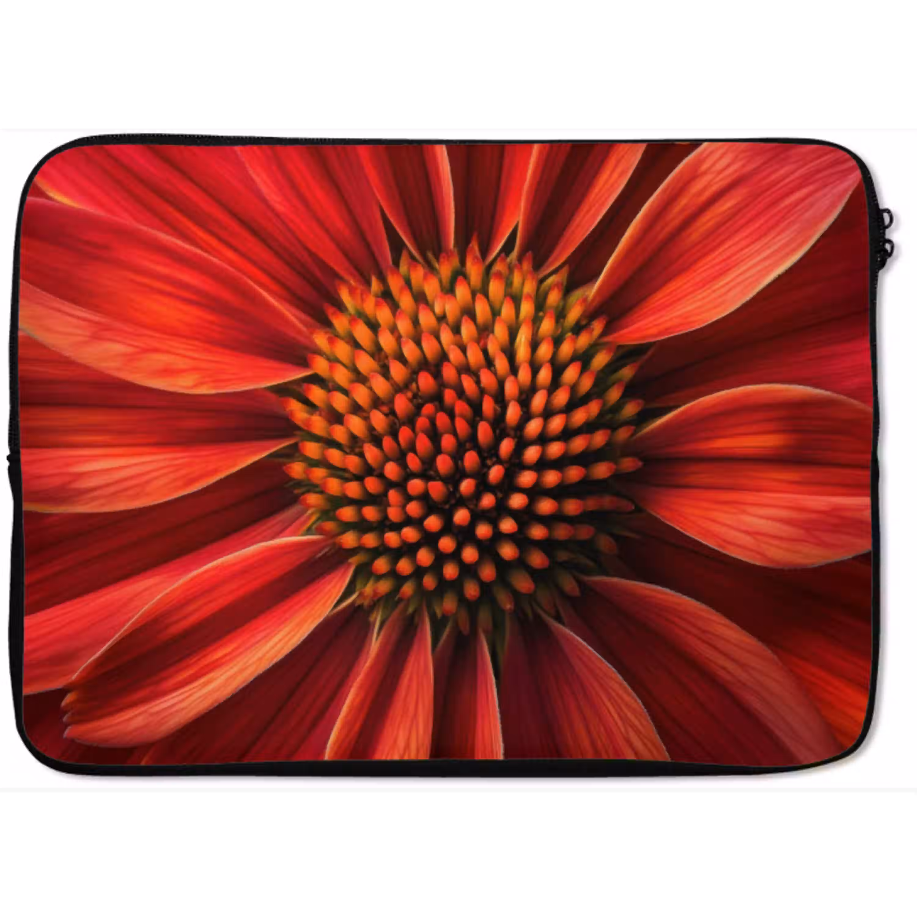 Close up - Bloem- Rood laptophoes neopreen klein -zkaufland3dotto