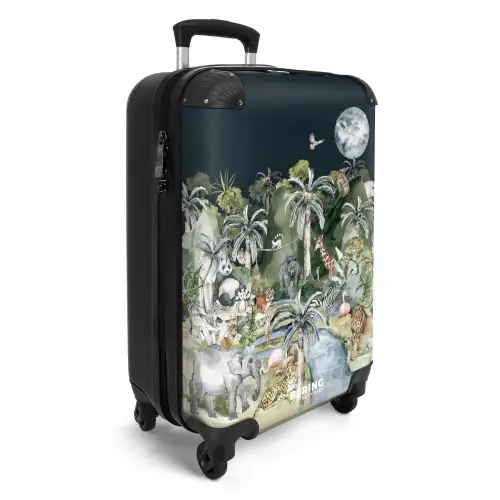 Jungle in de maneschijn Koffer - NBS - Handbagage middel -productfoto_3d