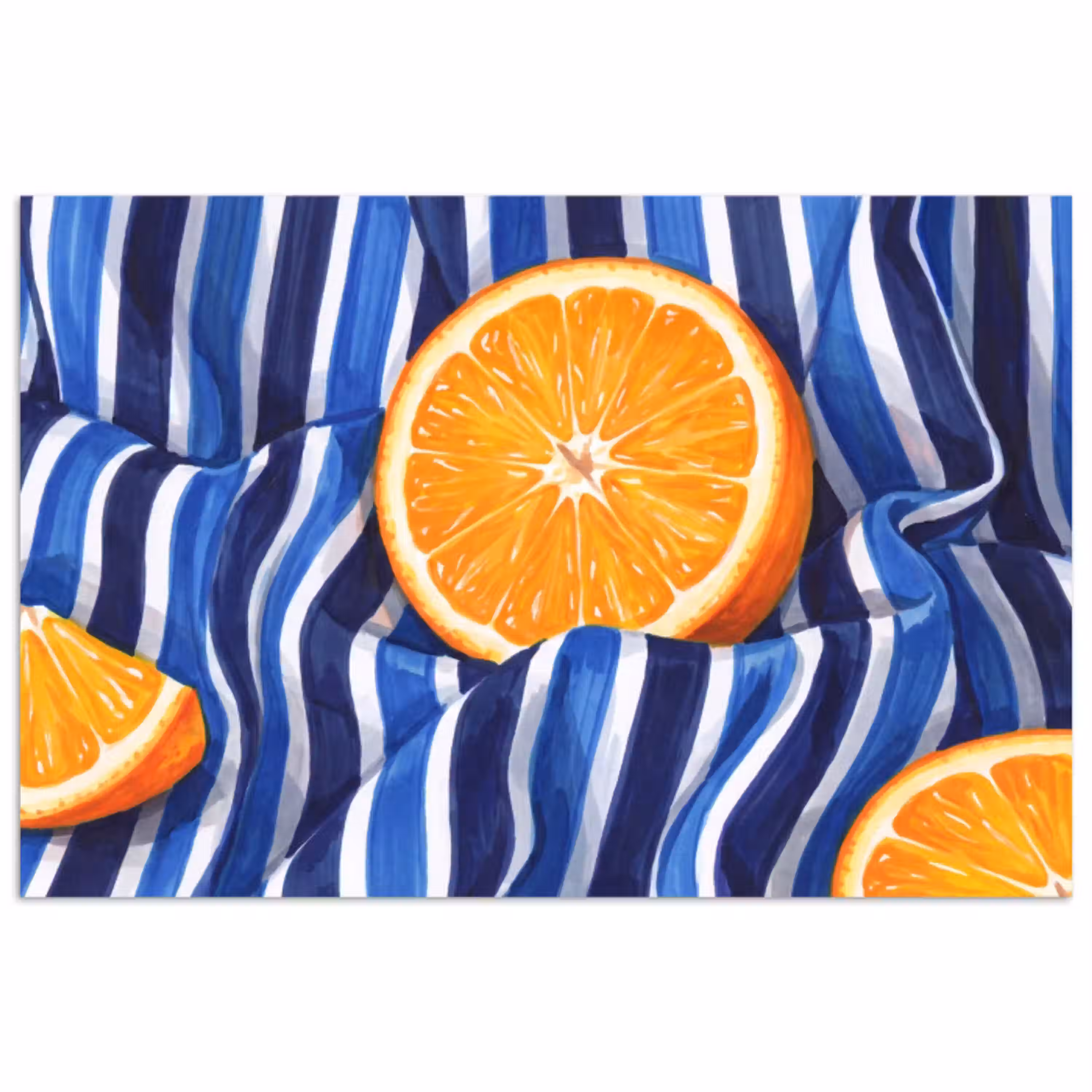 Eten - Fruit - Oranje poster papier klein -3d