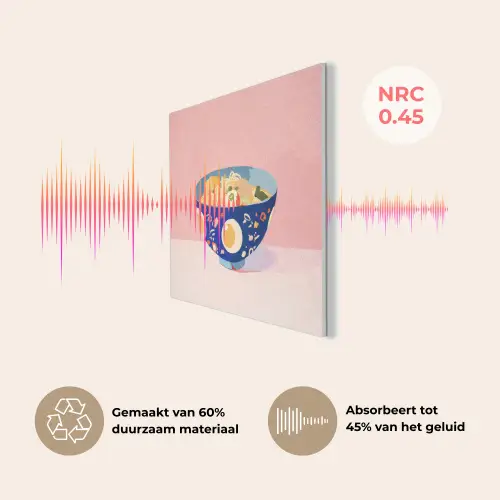 Noodles - Kom - Blauw - Illustratie PET vilt klein -USP_NL