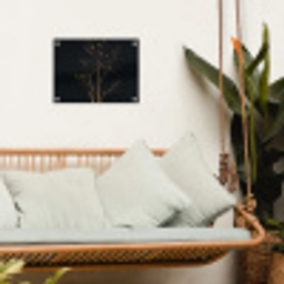 Takken - Blaadjes - Zwart tuinposter los doek klein -sfeer7