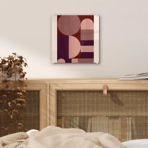 Geometrisch - Cirkels - Rood plexiglas 5mm klein -sfeer4