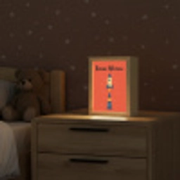 Raket - Planeten - Rood Light Box met kabel (Kinderlampje) klein -sfeer1_kind