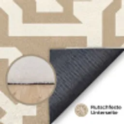 Modern - Abstract - Beige Vloerkleed Rechthoek klein 1091 -uniquesellingpoint_antislip_DE_DE