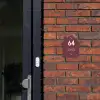Bordeauxrood - Modern Naambord Huisje klein -sfeer2