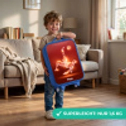 Rood gloeiende voetballer in actie Kinderkoffer - Blauw klein -sfeer2_DE