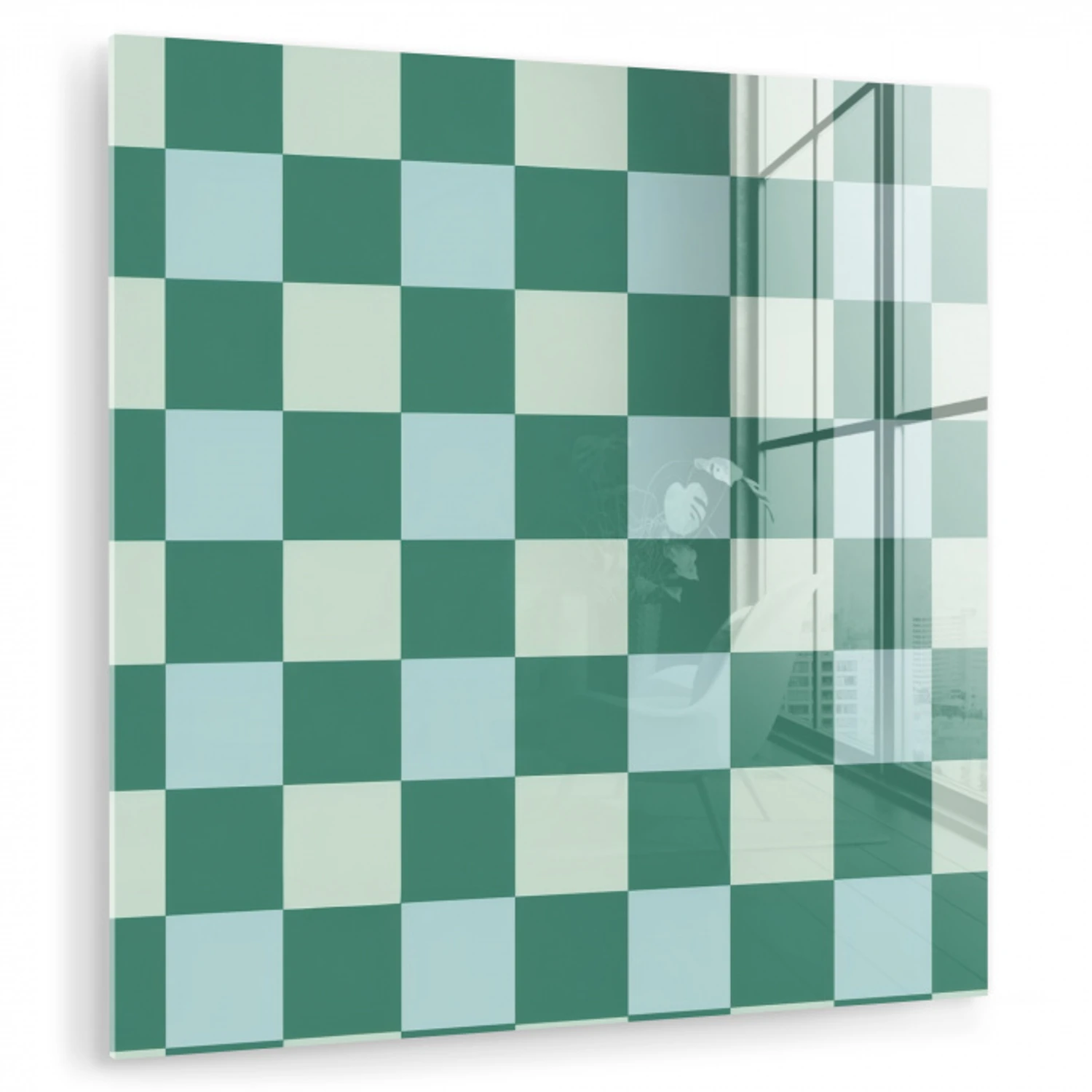 Schaak - Klassiek - Groen plexiglas 5mm klein 11 -zzzproduct_nieuw