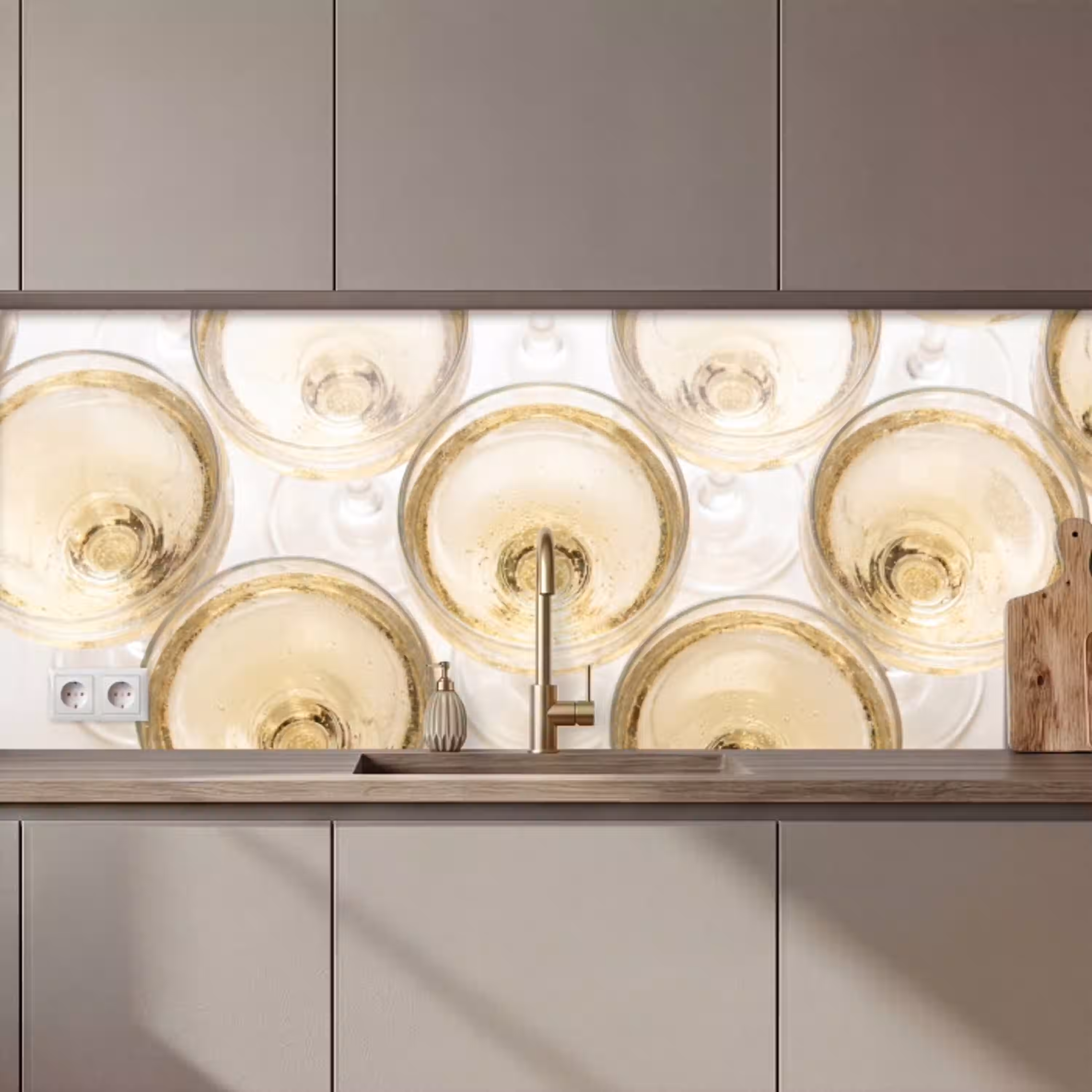 Drank - Glazen - Feest - Goud keuken achterwand 2 middel zz_3dshopping