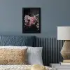 Bloemen - Vintage - Pastel - Zwart - Boeket fotolijst zwart zonder passe partout klein -sfeer3