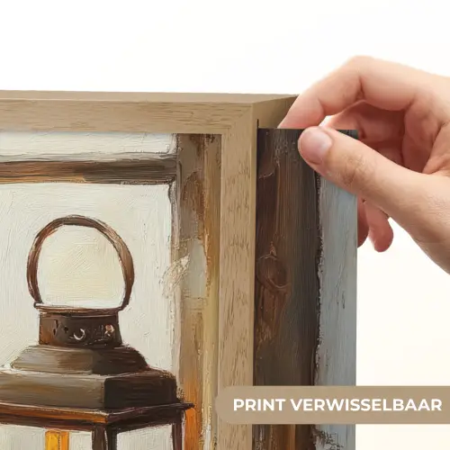 Stilleven - Rustiek - Kaarsen - Broden - Raam Light Box met batterij (Wandlamp) middel -USP_websiteprintNL