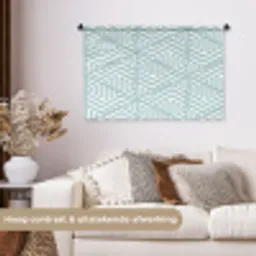 Design - Geometrie - Patroon - Driehoek Wandkleed katoen middel 269 -sfeer1