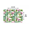 Bladeren - Flamingo - Bloemen - Jungle Placemat vinyl groot -specs