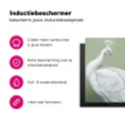Pauwen - Wit - Natuur - Groen Inductie beschermer vinyl 3mm klein -wsfeer2_website