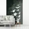 Vogel - Japandi - Groen fotobehang vinyl groot -woonkamer