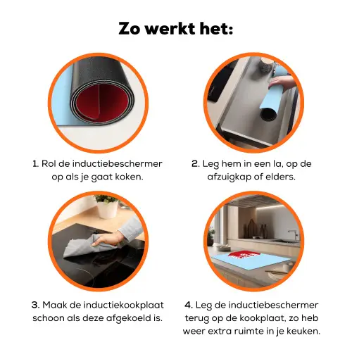 Today is a good day - Rood - lichtblauw Inductie beschermer vinyl 3mm klein -zzzzzzz-td-werking